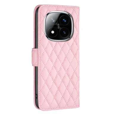 SKALO Xiaomi Redmi Note 14 Pro+ 5G BINFEN COLOR Quiltet cover Flip Cover - Pink
