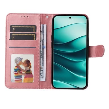 SKALO Xiaomi Redmi Note 14 Pro+ 5G PU-læder Flip Cover - Pink