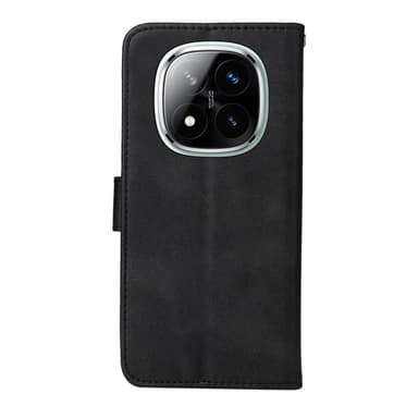 SKALO Xiaomi Redmi Note 14 Pro+ 5G PU-læder Flip Cover - Sort