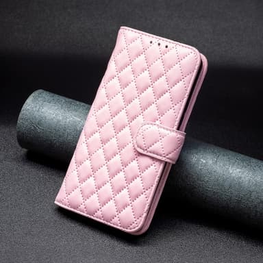 SKALO Xiaomi Redmi Note 14 Pro+ 5G BINFEN COLOR Quiltet cover Flip Cover - Pink