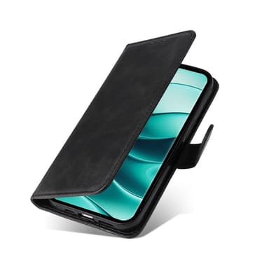 SKALO Xiaomi Redmi Note 14 Pro+ 5G PU-læder Flip Cover - Sort