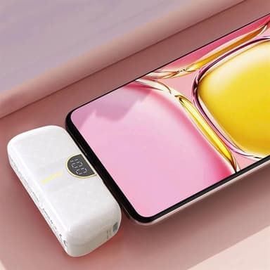 Powerbank 5000mAh med lightning-stik - Hvid