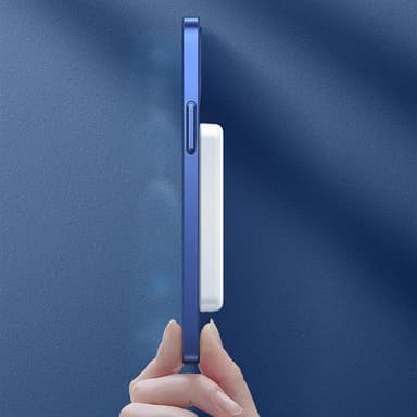 Powerbank 5000mAh med MagSafe og trådløs opladning - Hvid