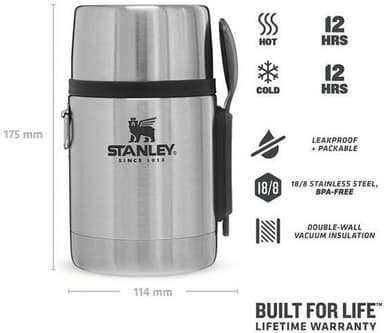 Stanley The Stainless Steel All-In-One food thermos, stainless steel, 530 ml