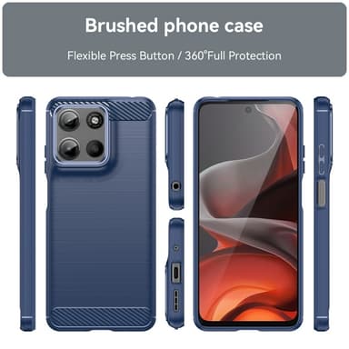 SKALO Motorola Moto G15 4G Armor Carbon Cover - Blå