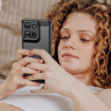 SKALO Motorola Moto G75 5G Armor Carbon Cover - Sort