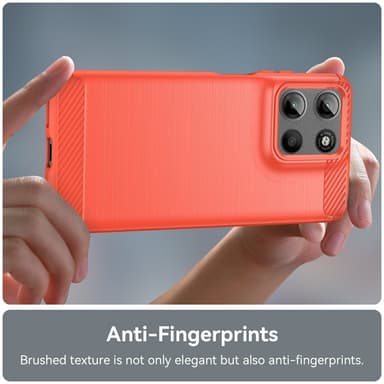 SKALO Motorola Moto G15 4G Armor Carbon Cover - Rød