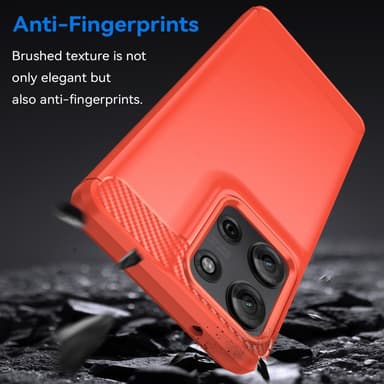 SKALO Motorola Moto G75 5G Armor Carbon Cover - Rød