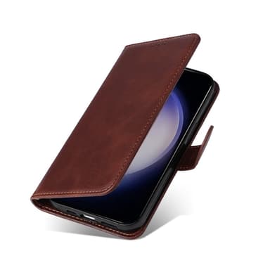 SKALO Samsung S25 PU-læder Flip Cover - Brun