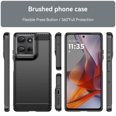 SKALO Motorola Moto G75 5G Armor Carbon Cover - Sort