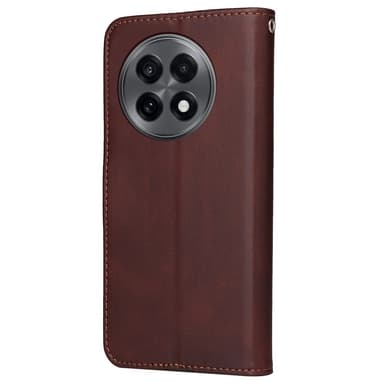 SKALO OnePlus 13R PU-læder Flip Cover - Brun