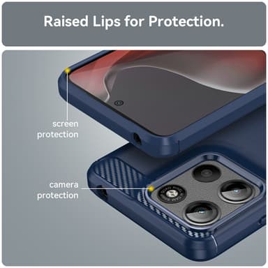 SKALO Motorola Moto G15 4G Armor Carbon Cover - Blå