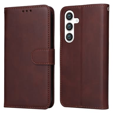 SKALO Samsung S25 PU-læder Flip Cover - Brun