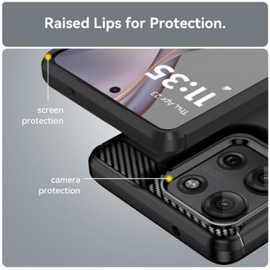 SKALO Motorola Moto G75 5G Armor Carbon Cover - Sort