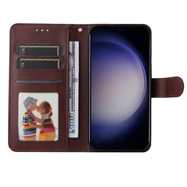 SKALO Samsung S25 PU-læder Flip Cover - Brun