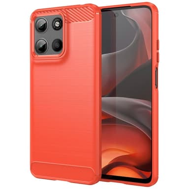 SKALO Motorola Moto G15 4G Armor Carbon Cover - Rød