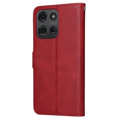 SKALO Motorola Moto G75 5G PU-læder Flip Cover - Rød