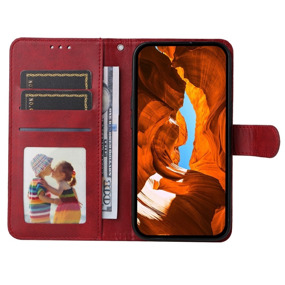 SKALO Motorola Moto G75 5G PU-læder Flip Cover - Rød
