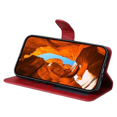 SKALO Motorola Moto G75 5G PU-læder Flip Cover - Rød