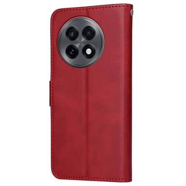 SKALO OnePlus 13R PU-læder Flip Cover - Rød