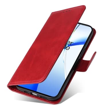 SKALO OnePlus 13R PU-læder Flip Cover - Rød