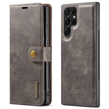 DG MING Samsung S22 Ultra 2-i-1 Magnet Pungetui - Grå