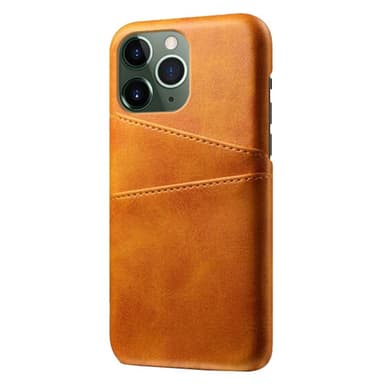 SKALO iPhone 14 Pro PU-læder Kortholder Cover - Lys brun