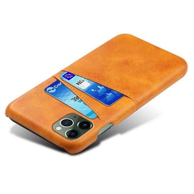 SKALO iPhone 14 Pro PU-læder Kortholder Cover - Lys brun