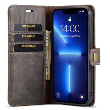 DG MING iPhone 15 Pro 2-i-1 Magnet Pungetui - Grå