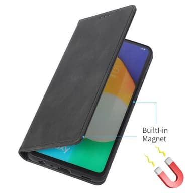 SKALO Samsung A23 5G Slim Premium Flip Cover - Sort