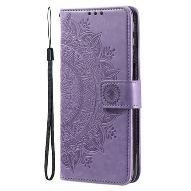 SKALO iPhone 15 Mandala Flip Cover - Lilla