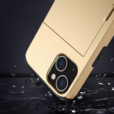 SKALO iPhone 14 Plus Armor Cover kortholder - Guld