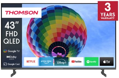 Thomson Google 43" 43FQG4S14 FullHD smart TV (2025/sidefødder)