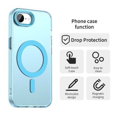 SKALO iPhone 16e Candy Series Hybrid Cover - Blå