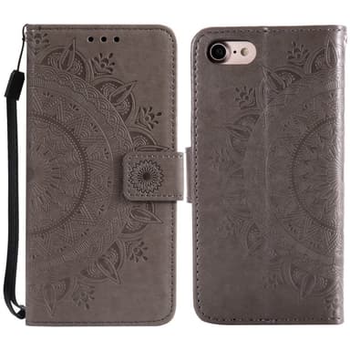 SKALO iPhone 16e Mandala Flip Cover - Grå