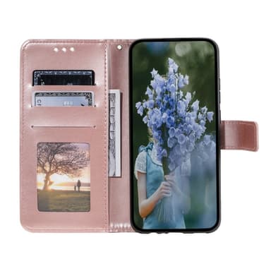 SKALO iPhone 16e Mandala Flip Cover - Rosa guld