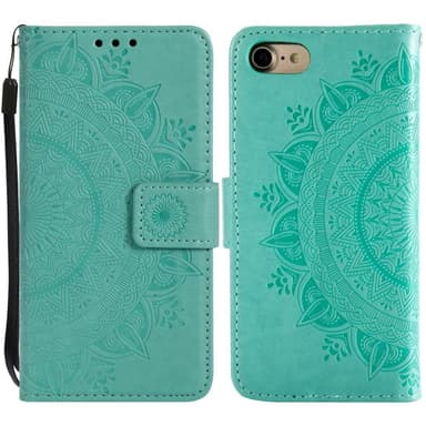 SKALO iPhone 16e Mandala Flip Cover - Turkis