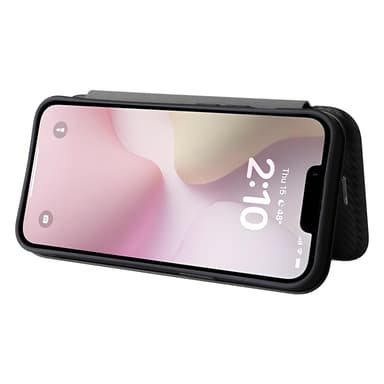 SKALO iPhone 16e Carbon Fiber Flip Cover - Sort