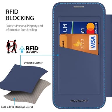 DUX DUCIS iPhone 16e Skin X Pro Flip Cover - Blå