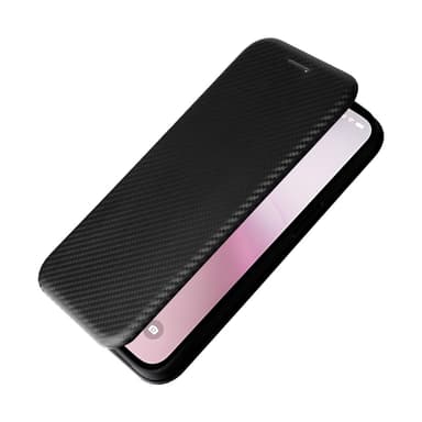 SKALO iPhone 16e Carbon Fiber Flip Cover - Sort