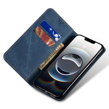 SKALO iPhone 16e Jeans Flip Cover - Blå