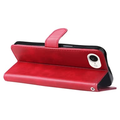 SKALO iPhone 16e Klassisk lynlås Flip Cover - Rød