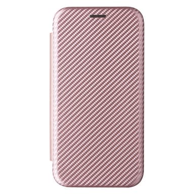 SKALO iPhone 16e Carbon Fiber Flip Cover - Rosa guld