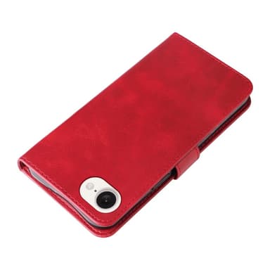 SKALO iPhone 16e Klassisk lynlås Flip Cover - Rød