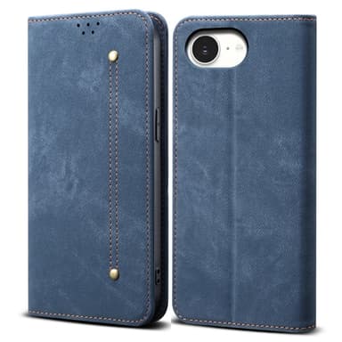 SKALO iPhone 16e Jeans Flip Cover - Blå