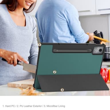 SKALO Lenovo Idea Tab Pro Trifold Cover - Grøn