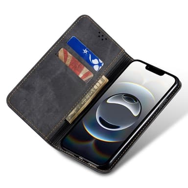 SKALO iPhone 16e Jeans Flip Cover - Sort