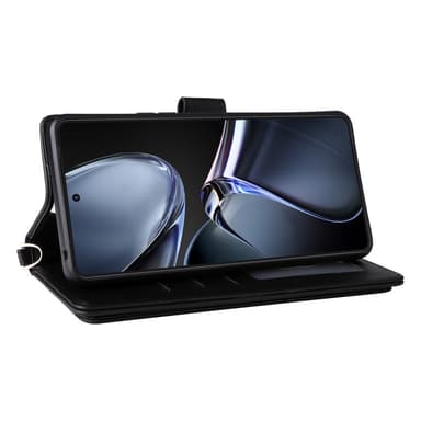 SKALO Asus Zenfone 12 Ultra 5G PU-læder Big Wallet Axelrem Flip Cover - Sort