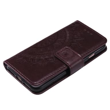 SKALO iPhone 16e Mandala Flip Cover - Brun