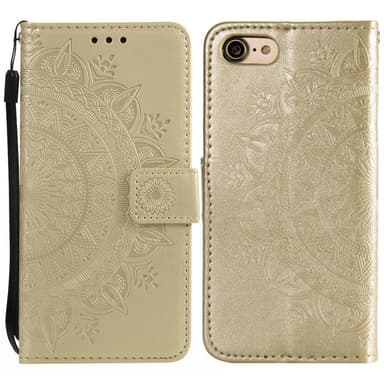 SKALO iPhone 16e Mandala Flip Cover - Guld